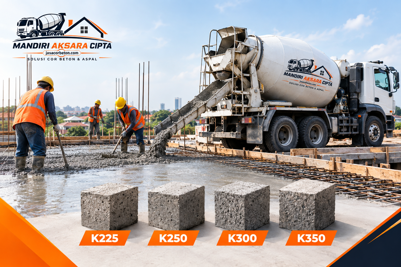 Perbandingan Harga Beton K225, K250, K300, dan K350 Mana yang Paling Murah
