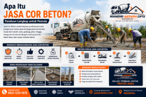 Jasa Cor Beton profesional menggunakan truk mixer ready mix untuk pengecoran dak rumah, pondasi, jalan, dan bangunan konstruksi di Indonesia.