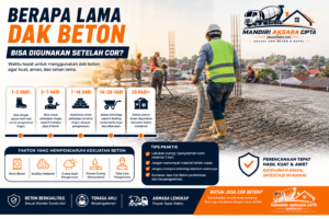 Berapa Lama Dak Beton bisa digunakan setelah cor dengan panduan waktu aman dari Jasa Cor Beton profesional di Indonesia