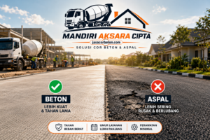Kelebihan jalan beton dibanding aspal, mulai dari daya tahan, beban kendaraan, hingga biaya perawatan.